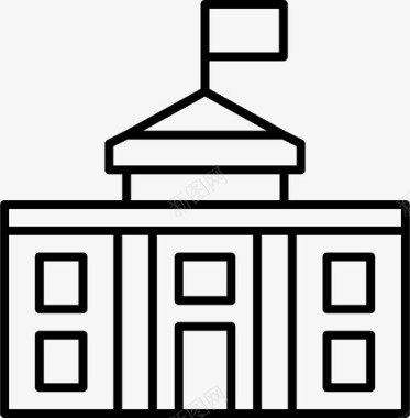 白宫美国图标图标