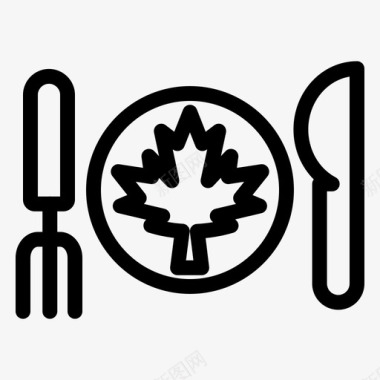 晚餐秋季加拿大图标图标