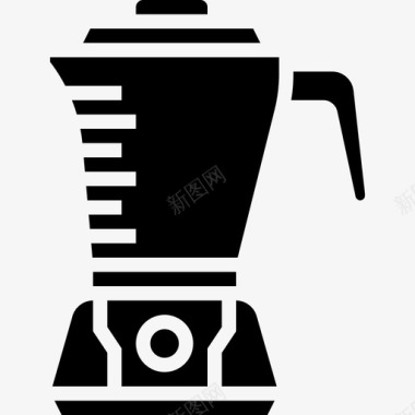 搅拌机咖啡58字形图标图标