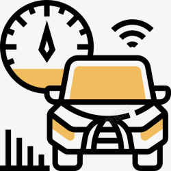 智能巡航巡航控制智能汽车3黄影图标高清图片