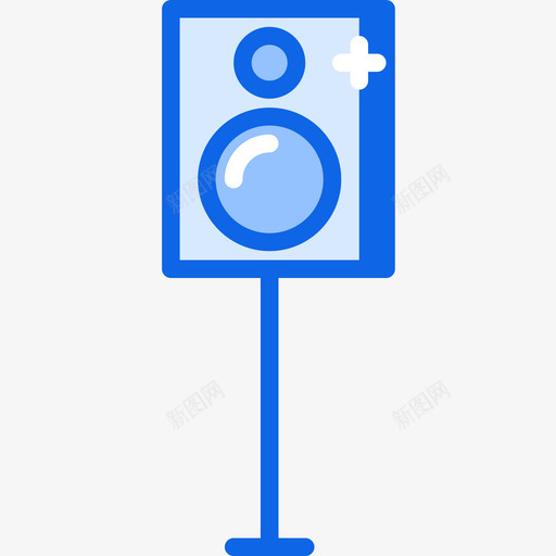 扬声器tech16蓝色图标svg_新图网 https://ixintu.com tech 扬声器 蓝色