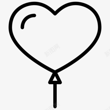 心的爱气球情侣图标图标