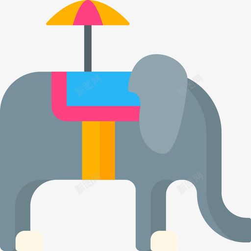 大象印度共和国日平铺图标svg_新图网 https://ixintu.com 共和国 印度 大象 平铺