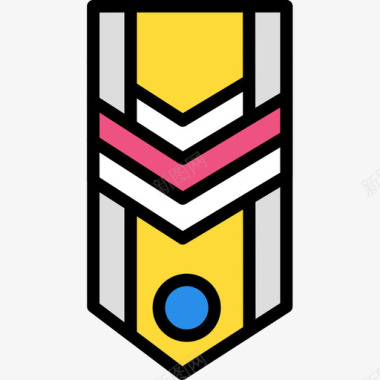 V形军用27线形颜色图标图标