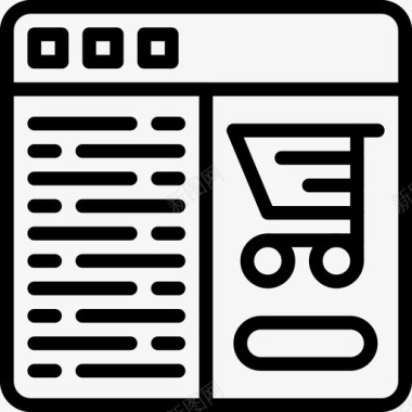 电子商务购物140线性图标图标