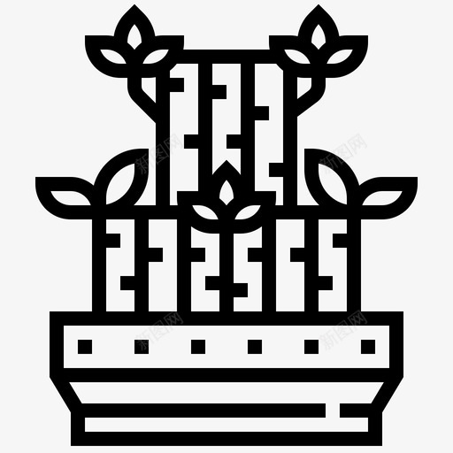 竹子中国装饰图标svg_新图网 https://ixintu.com 中国 中国新叶 植物 竹子 装饰