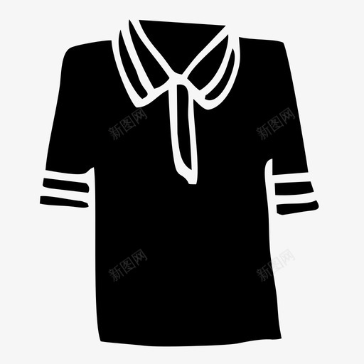 T恤衣服装备图标svg_新图网 https://ixintu.com T恤 物品 男士 男士衣服字形图标 衣服 装备