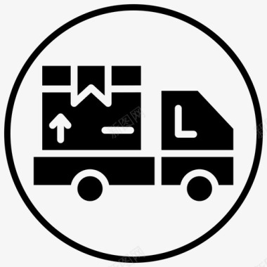 货运送货车物流图标图标