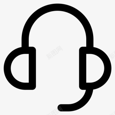 耳机客户电子商务图标图标