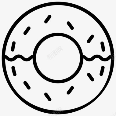 甜甜圈邓肯甜甜圈食品和饮料系列图标图标