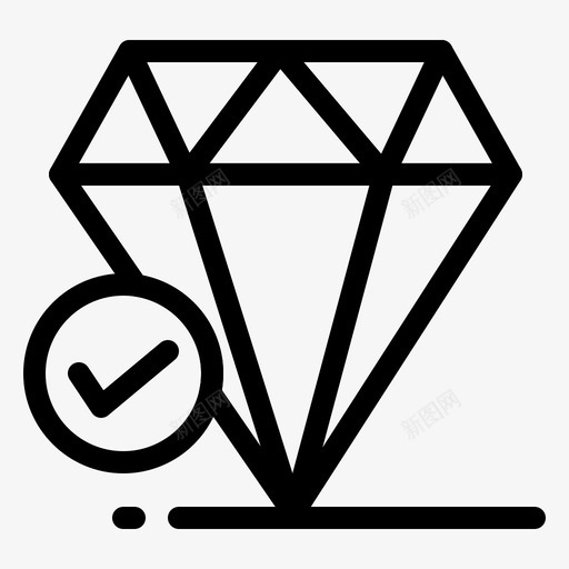 钻石粉笔珠宝图标svg_新图网 https://ixintu.com 大思考 太空探索和下一个大的东西线 珠宝 粉笔 钻石