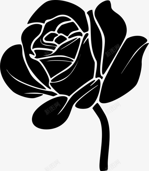 玫瑰美丽花朵图标svg_新图网 https://ixintu.com 玫瑰 美丽 芬芳 花园 花朵