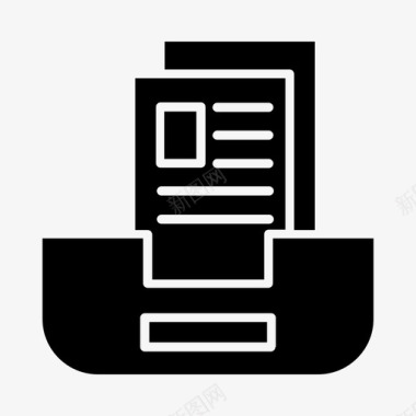档案文件盒业务图标图标