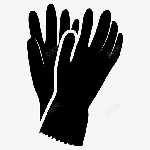 手套清洁手保护图标svg_新图网 https://ixintu.com 五金 保护 图标 手套 浴室 清洁 连指 配件