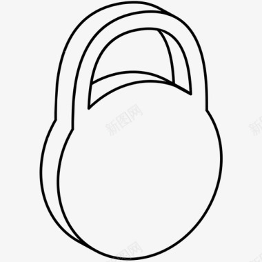 锁挂锁保险锁图标图标
