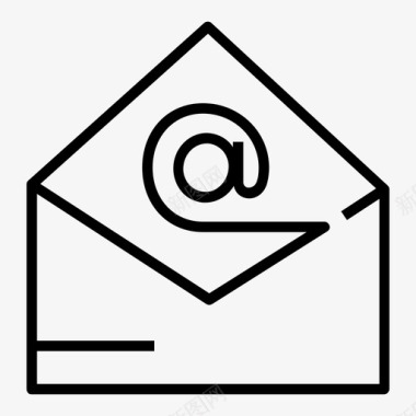 电子邮件地址通讯线路图标集1图标