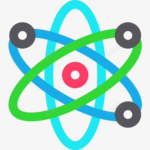 Atom大学25线性颜色图标svg_新图网 https://ixintu.com Atom 大学 线性 颜色