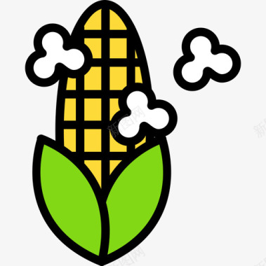 玉米第8季线形颜色图标图标