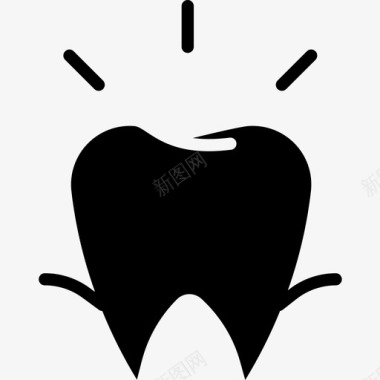 牙齿牙齿16实心图标图标