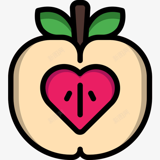 苹果饮食与营养4线性颜色图标svg_新图网 https://ixintu.com 线性 苹果 营养 颜色 饮食