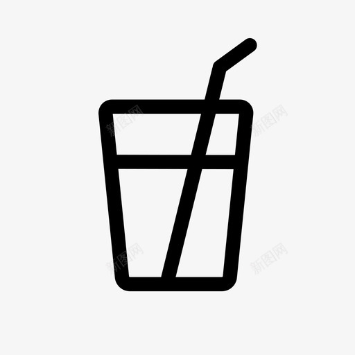 水饮料玻璃杯图标svg_新图网 https://ixintu.com 玻璃杯 苏打水 食品 餐厅 饮料