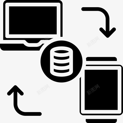 同步数据科学3固态图标svg_新图网 https://ixintu.com 同步 固态 数据 科学