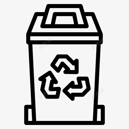 垃圾箱清洁环境图标svg_新图网 https://ixintu.com 垃圾 垃圾箱 废物 清洁 环境