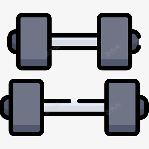 哑铃营养5线性颜色图标svg_新图网 https://ixintu.com 哑铃 线性颜色 营养5