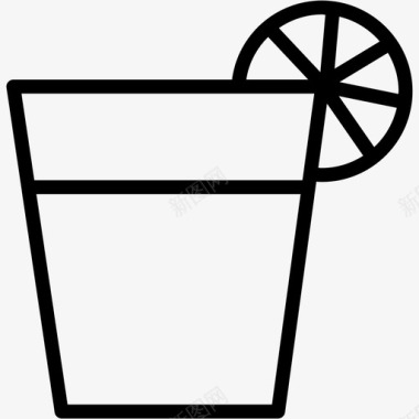 果汁饮料玻璃杯图标图标