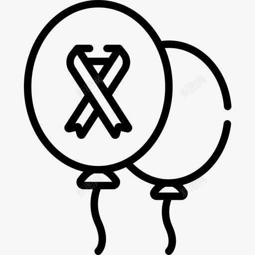 气球世界癌症意识日8直线图标svg_新图网 https://ixintu.com 世界 意识 气球 癌症 直线