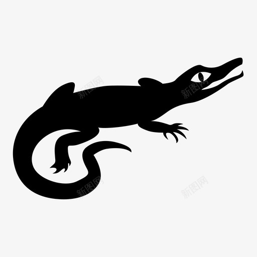 鳄鱼尼罗河爬行动物图标svg_新图网 https://ixintu.com 尼罗河 沼泽 爬行动物 鳄鱼