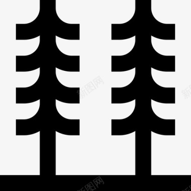 松树滑雪3直线型图标图标