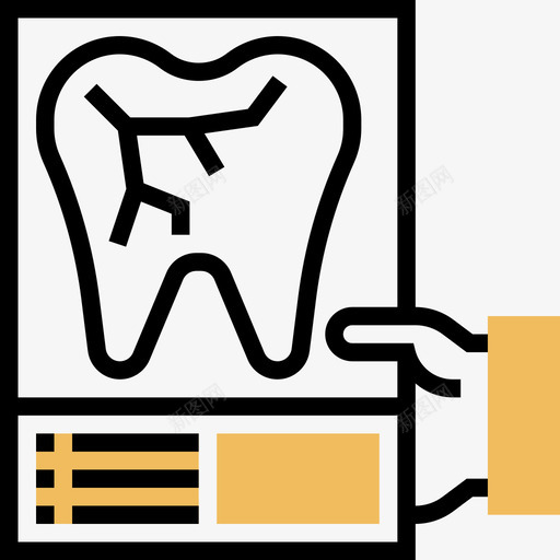 正位片牙科21黄色阴影图标svg_新图网 https://ixintu.com 正位 牙科 阴影 黄色