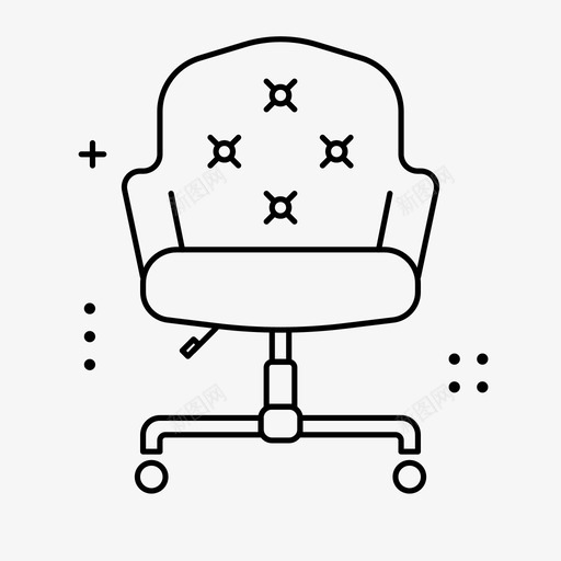 轮椅扶手椅办公室图标svg_新图网 https://ixintu.com 办公室 座位 扶手 轮椅