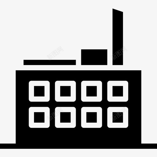 工厂30号楼实心图标svg_新图网 https://ixintu.com 30号楼 实心 工厂