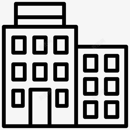 商场商业大厦商店图标svg_新图网 https://ixintu.com 商业 商场 商店 图标 大厦 店面 建筑 线图