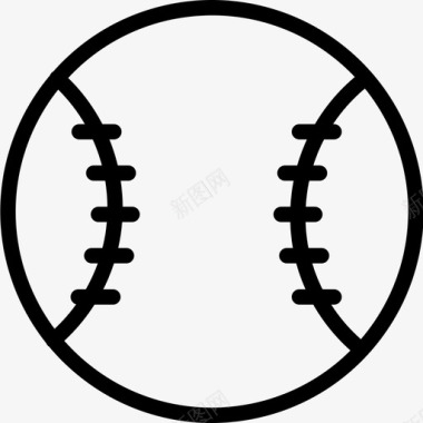 棒球体育和游戏9直线型图标图标