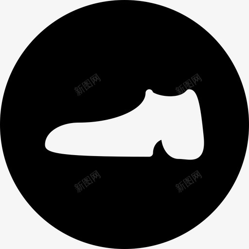 鞋优雅圆形填充图标svg_新图网 https://ixintu.com 优雅圆形填充 鞋