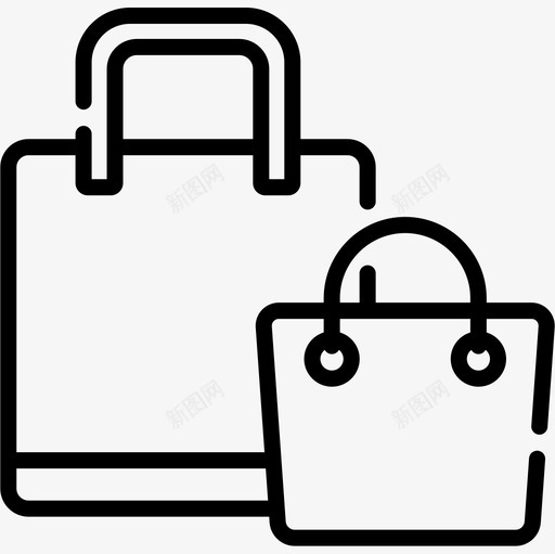 购物袋零售10直列图标svg_新图网 https://ixintu.com 直列 购物袋 零售