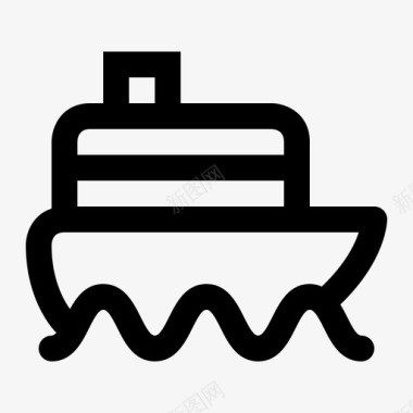 巡洋舰船班轮图标图标