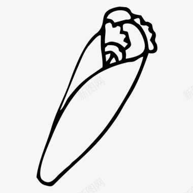烤肉串面包食物图标图标
