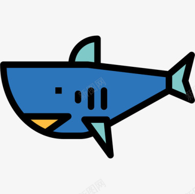 Shark驱动器2线性颜色图标图标