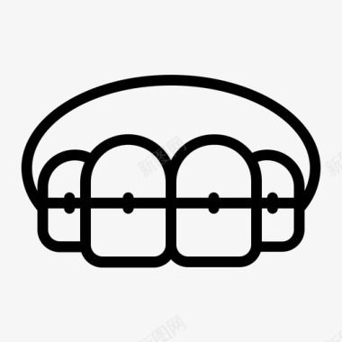 牙套护理口腔图标图标