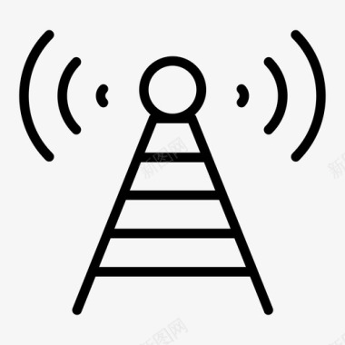 塔台网络连接互联网图标图标