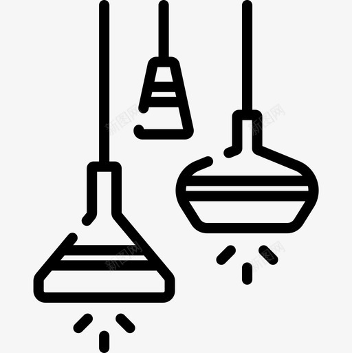 灯建筑22线性图标svg_新图网 https://ixintu.com 建筑22 灯 线性