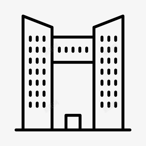 建筑物城市大厦图标svg_新图网 https://ixintu.com 城市 城镇 大厦 建筑物