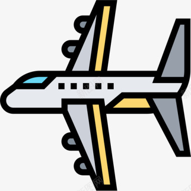 飞机机场73线颜色图标图标