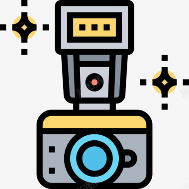 单反相机相机及配件4线颜色图标图标