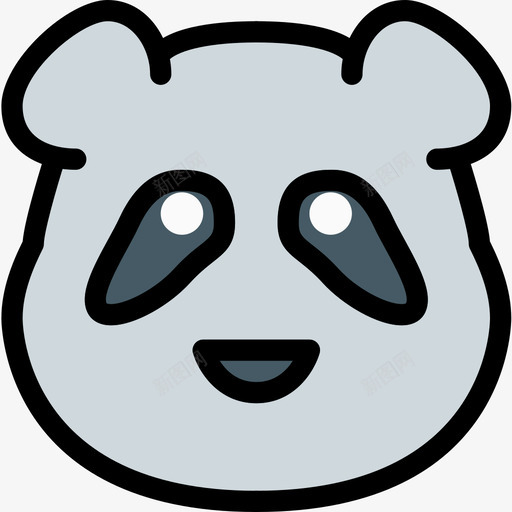 熊猫熊动物43线性颜色图标svg_新图网 https://ixintu.com 动物 熊猫熊 猫熊 线性 颜色