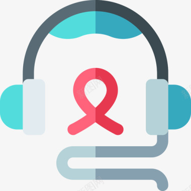 耳机世界癌症意识日5平装图标图标